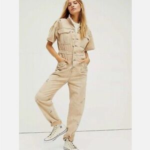 Free People Marci Denim Jumosuit/Coverall